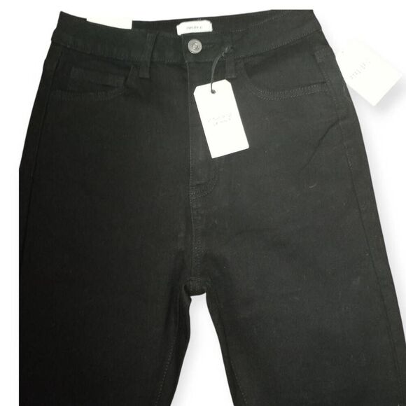 FOREVER 21 HIGH RISE BLACK SKINNY JEANS SZ.26 NWT. - Picture 3 of 7